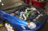 Subaru turbo kit installed